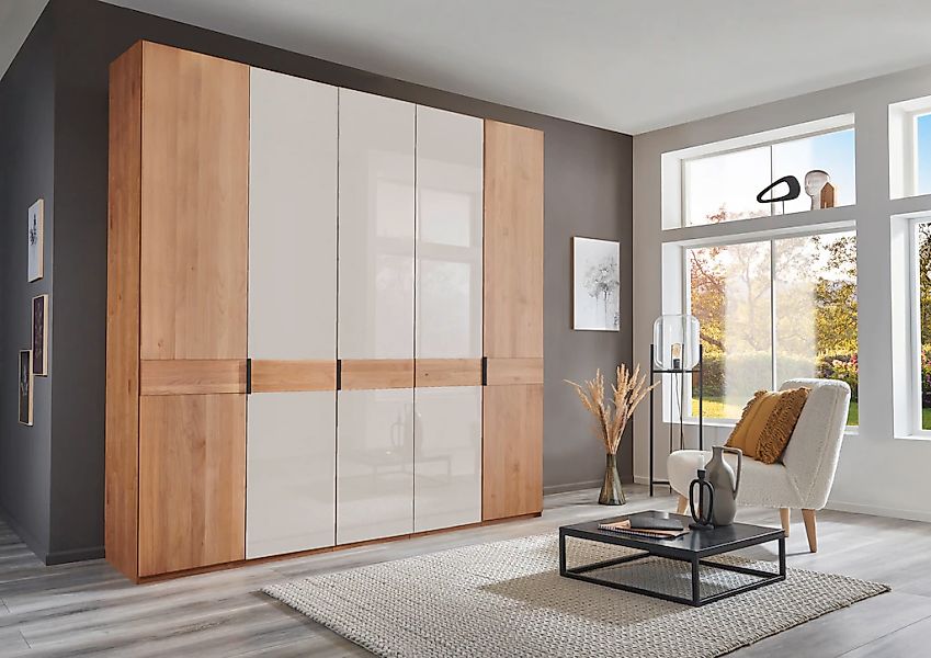 WIEMANN Drehtürenschrank "Cardiff, Massivholztüren in Kombination mit Glas- günstig online kaufen