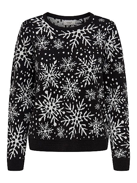 ONLY Gestrickter Weihnachts- Pullover Damen Schwarz günstig online kaufen