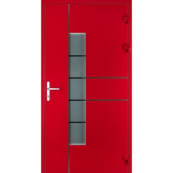 Moderno Haustür M360P Rubinrot 110 cm x 210 cm DIN L günstig online kaufen
