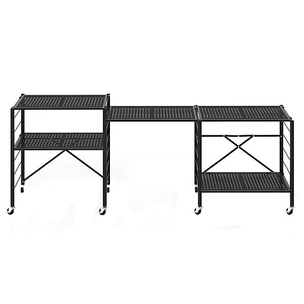 COSTWAY Schwerlastregal, Lagerregal mit Rollen, klappbar, günstig online kaufen