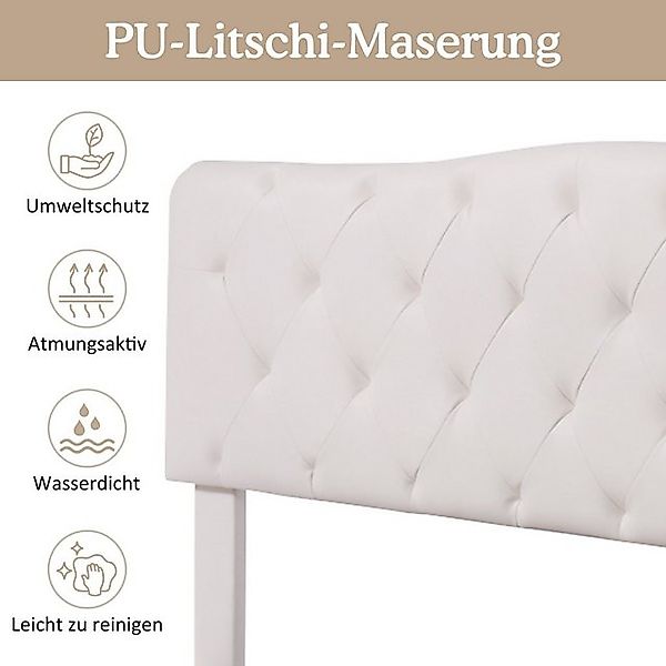 OKWISH Polsterbett Doppelbett Funktionsbett mit Lattenrost und höhenverstel günstig online kaufen
