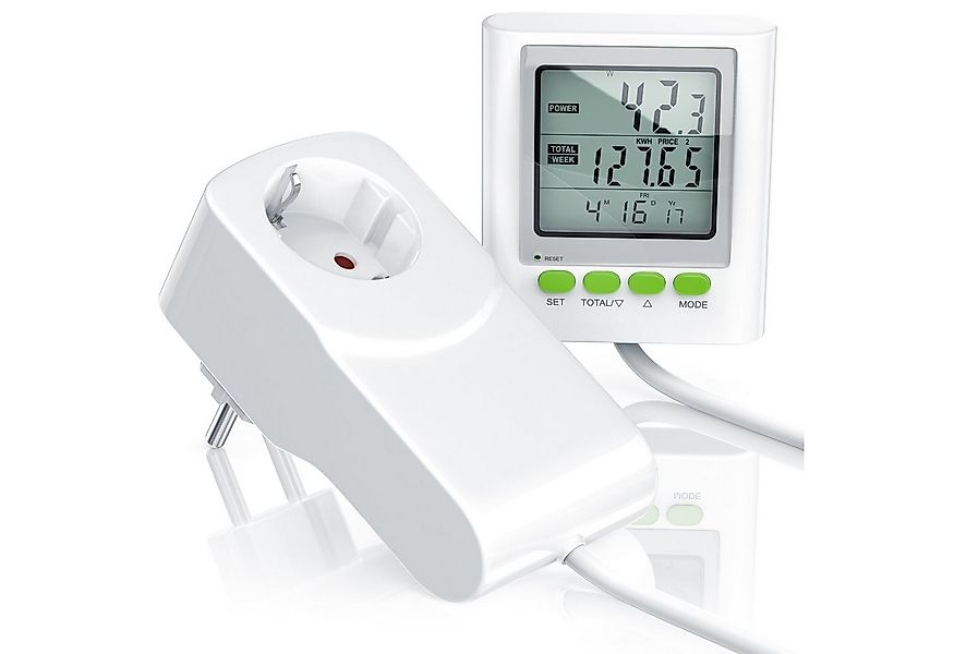 BEARWARE Energiekostenmessgerät Stromverbrauchszähler mit Kabelverlängerung günstig online kaufen