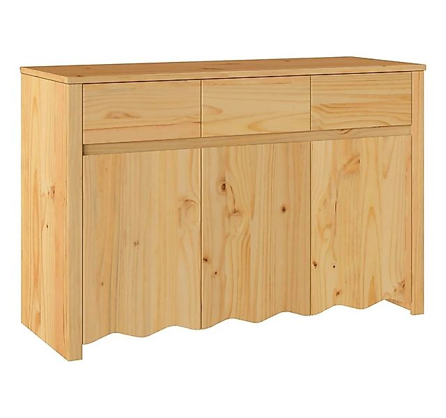 vidaXL Sideboard Sideboard Drammen Eiche 114 x 43 x 75,5 cm Massivholz Kief günstig online kaufen