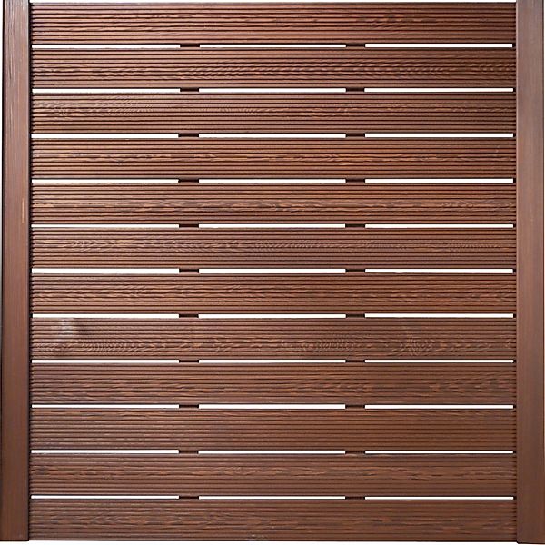 Sichtschutzzaun-Element Typ 136 180 cm x 180 cm Tabakfarben günstig online kaufen