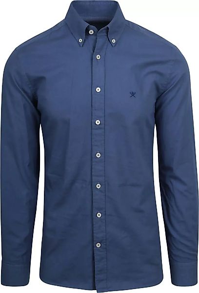 Hackett Hemd Garment Dyed Offord Blau - Größe M günstig online kaufen