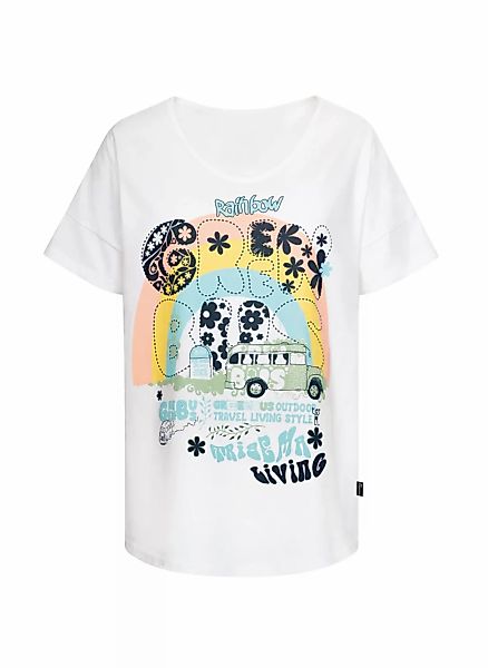 Trigema T-Shirt "TRIGEMA Oversized T-Shirt mit buntem Hippie-Print" günstig online kaufen