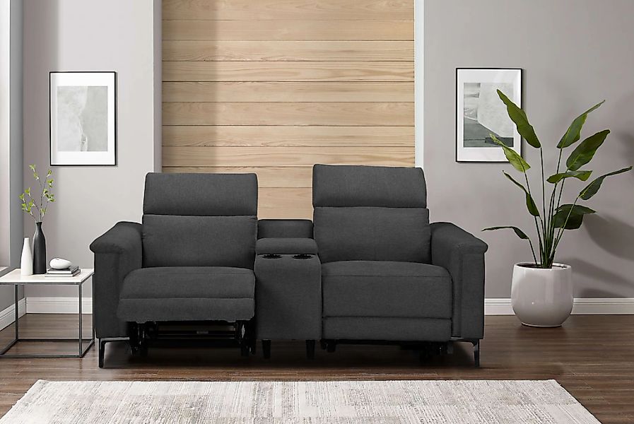 Places of Style 2-Sitzer "Lund, 2er-Kinosofa, TV-Sessel, Multimedia-Sofa, U günstig online kaufen