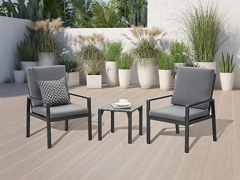MeXo Gartenlounge-Set Lounge Gartenmöbelset Aluminium, (Balkonmöbel günstig online kaufen