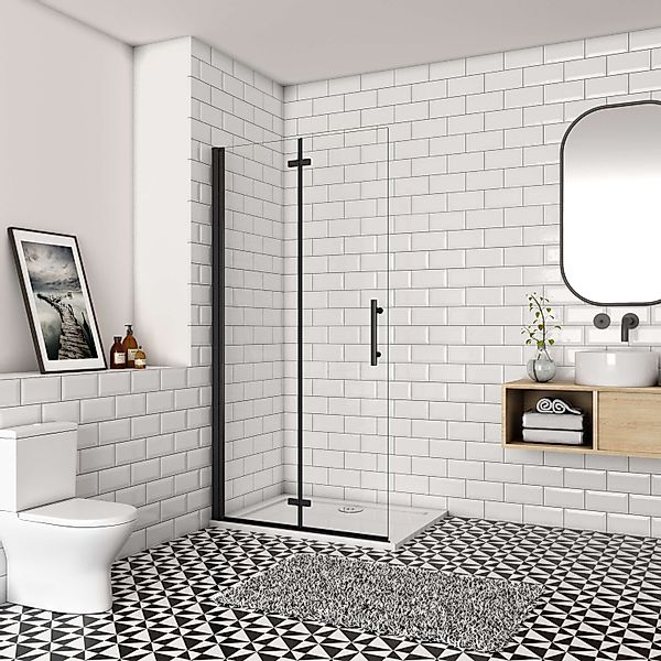 AICA Walk-in-Dusche 195cm Duschwand Duschabtrennung Falttür günstig online kaufen