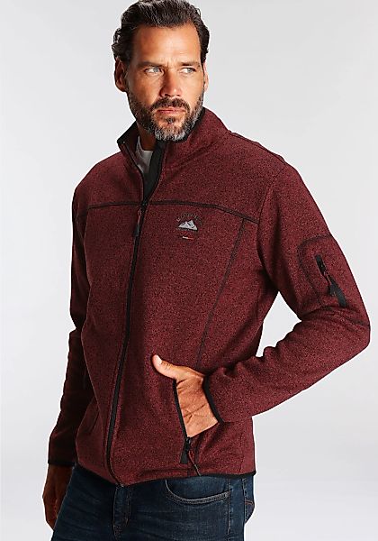 Mans World Strickfleecejacke, für den Herbst, mit Reißverschlusstaschen, mi günstig online kaufen