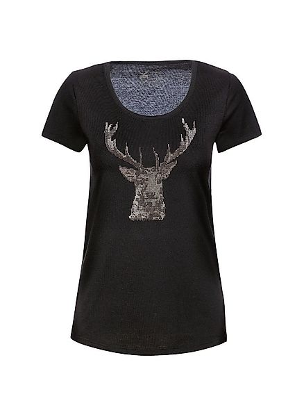 Trigema T-Shirt "TRIGEMA T-Shirt Glitzer-Hirsch", (1 tlg.) günstig online kaufen