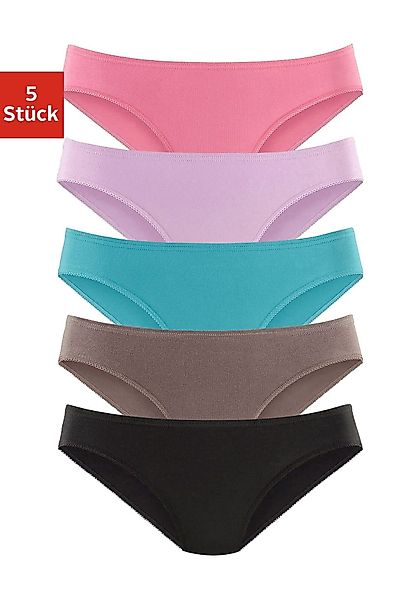 petite fleur Bikinislip, (5er-Pack), aus elastischer Baumwoll-Qualität günstig online kaufen