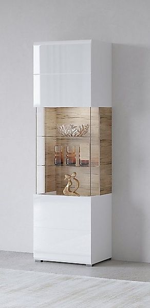 OTTO home Vitrine Toledo,Höhe 204 cm trendige Glasvitrine mit dekorative Fr günstig online kaufen