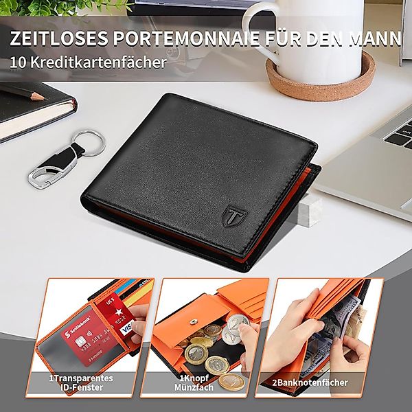 TEEHON Geldbörse Geldbörsen Herren aus Echtem günstig online kaufen