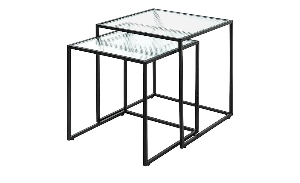 Beistelltisch 2er Set  Hanau ¦ transparent/klar ¦ Maße (cm): B: 45 H: 49 Ti günstig online kaufen