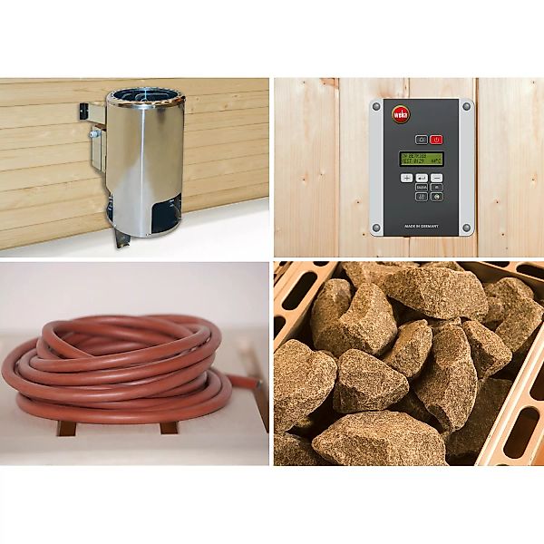 Weka Saunaofenset 1 - 3,6 kW OS 230 V mit Ofenanschlußkabel günstig online kaufen