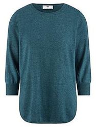 Rundhals-Pullover aus Seide und Kaschmir Peter Hahn Seide/Kaschmir türkis günstig online kaufen