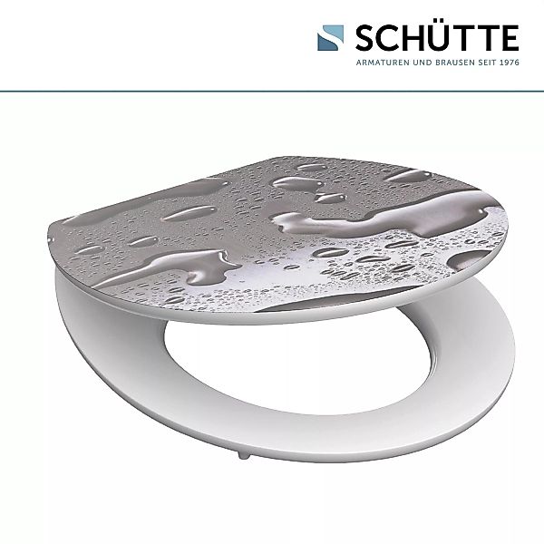 Schütte WC-Sitz »Grey Steel«, High Gloss mit MDF Holzkern, mit Absenkautoma günstig online kaufen