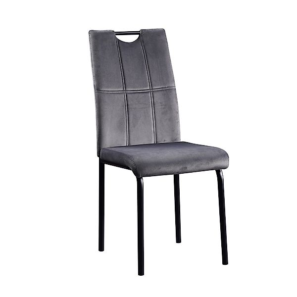 HTI-Living Esszimmerstuhl Stuhl Denton Velvet Grau günstig online kaufen