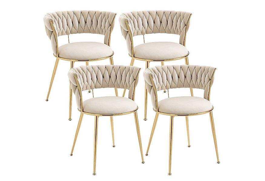 LVHOM Esszimmerstuhl Luxuriöse Samt-Stühle 2er-/4er-/6er-Set mit Rückenlehn günstig online kaufen