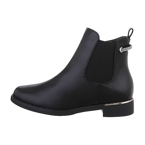 Ital-Design Damen Elegant Chelseaboots Blockabsatz Flache günstig online kaufen