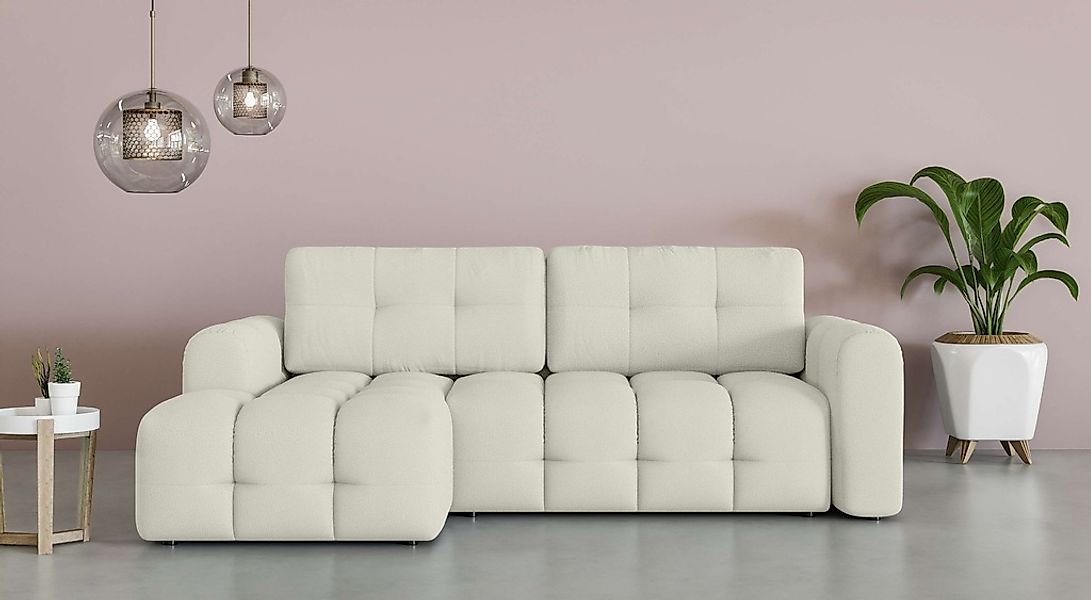 INOSIGN Ecksofa "Manilla, wahlweise mit Bettfunktion, B/T/H 265/170/91 cm", günstig online kaufen