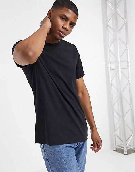 Weekday – Relaxed – Schwarzes T-Shirt günstig online kaufen