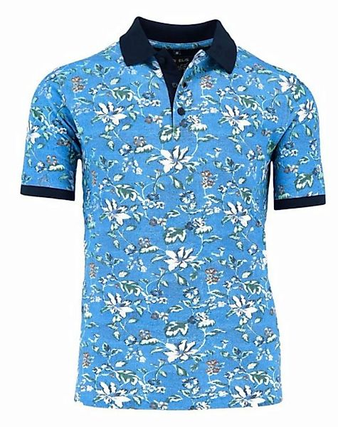 MARVELIS Poloshirt Poloshirt - Piqué - Florales Muster - Dunkelblau günstig online kaufen