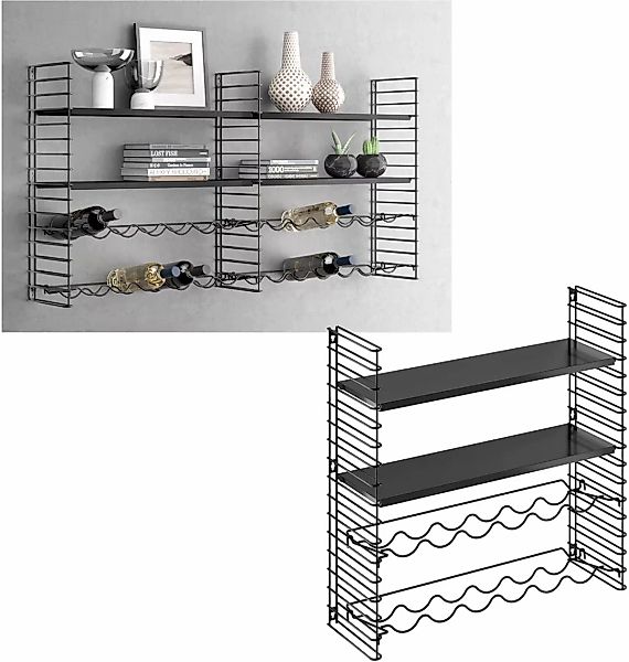 Metaltex Wandregal »Tomado Regal«, (1 St.), für 12 Weinflaschen günstig online kaufen