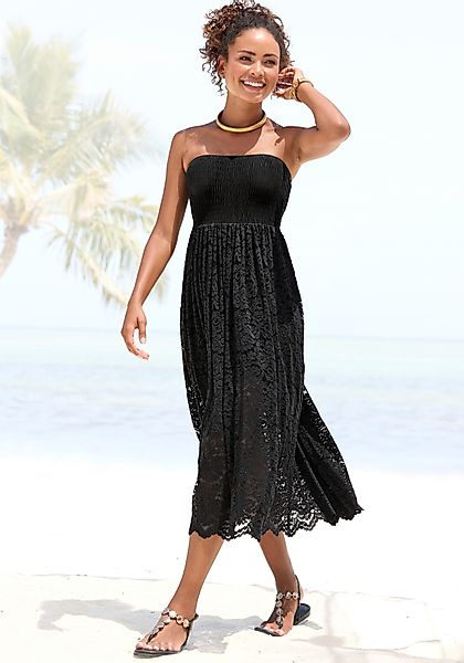 LASCANA 2-in-1-Kleid, aus geblümter Spitze, Sommerkleid oder Maxirock, elas günstig online kaufen