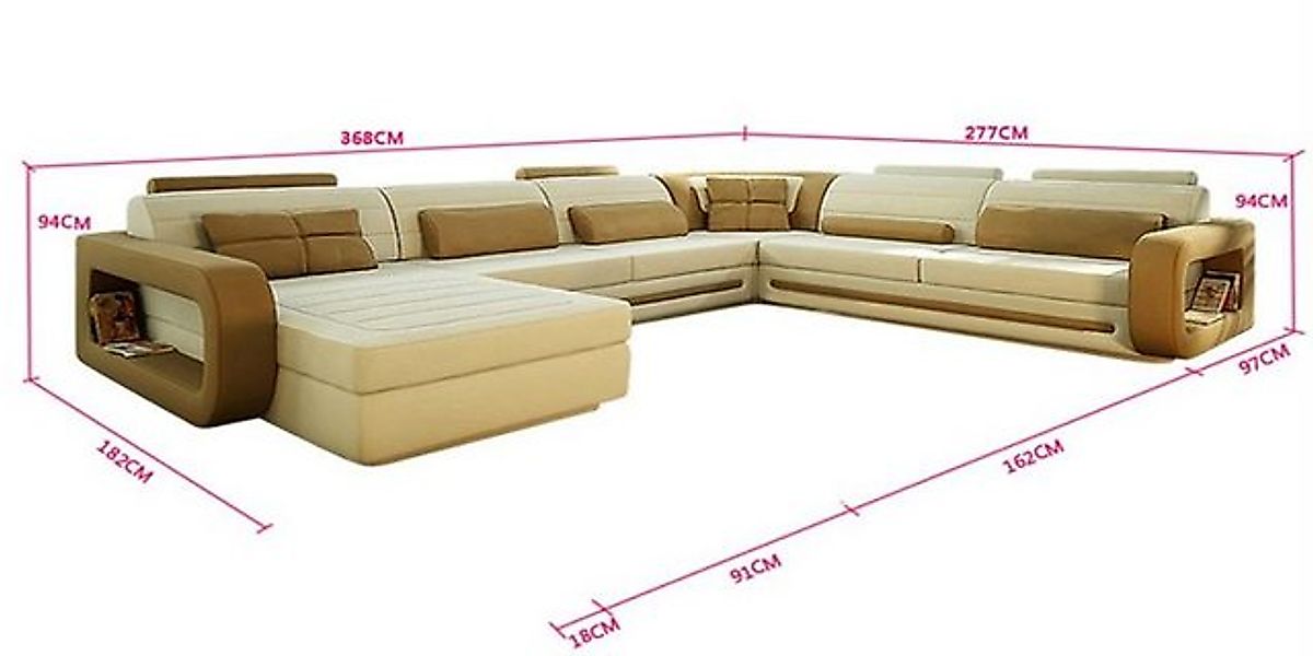 Xlmoebel Ecksofa Moderne Designer Eckcouch Wohnlandschaft U-Form XXL Sofa S günstig online kaufen