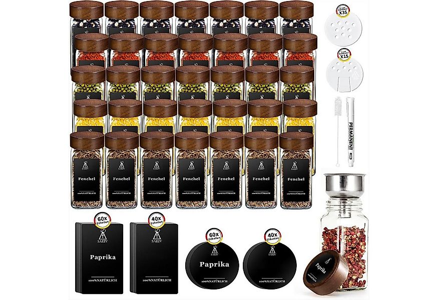 KingLux Gewürzbehälter 35Stk.Gewürzdosen Mit 200 Gewürzetiketten,Gewürzgläs günstig online kaufen