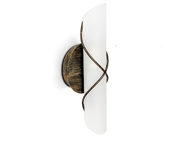 hofstein Wandleuchte »Curdomo« Wandlampe aus Metall/Glas in Gold/Braun/Weiß günstig online kaufen