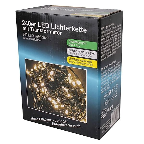 Lex 240er LED Lichterkette für Außen Innen Deko IP44 Weihnachtslichterkette günstig online kaufen