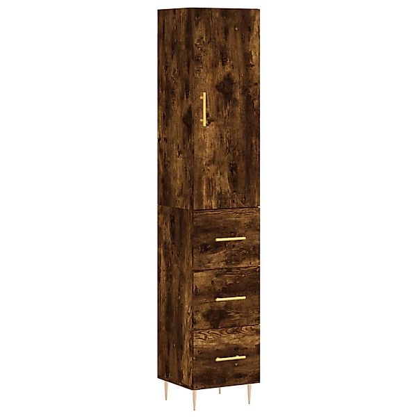 vidaXL Highboard Räuchereiche 34,5x34x180 cm Holzwerkstoff 3198846 günstig online kaufen
