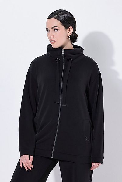 Ulla Popken Sweatjacke Sweatjacke Ziersteine Stehkragen Langarm Modalmix günstig online kaufen