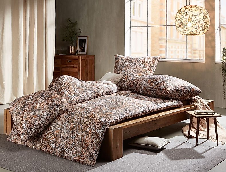 BETTWAESCHE-MIT-STIL Bettwäsche Mako Satin Paisley Bettwäsche günstig online kaufen