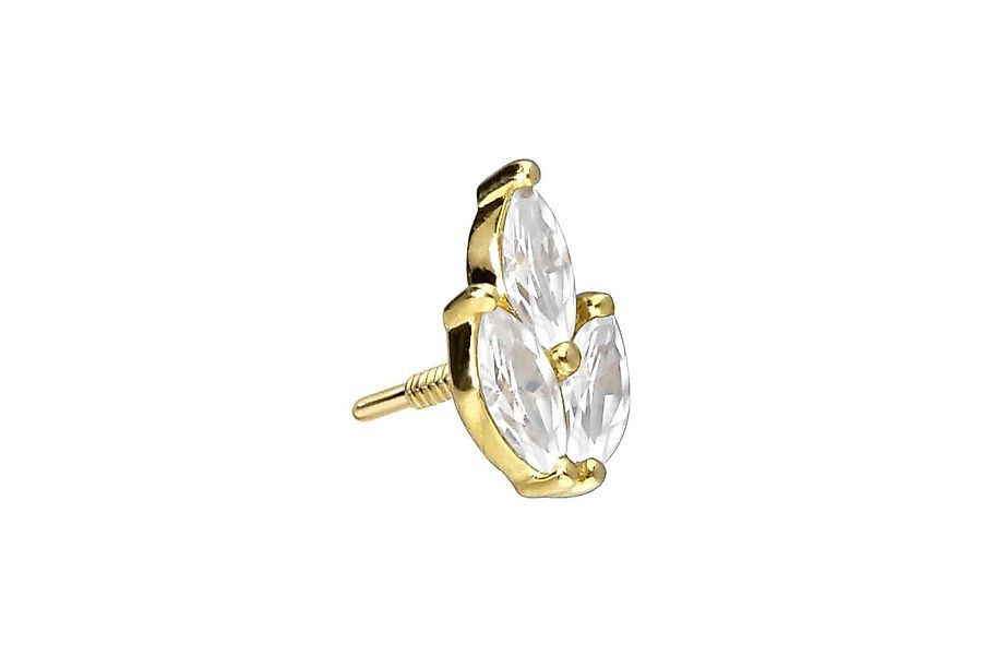 PIERCINGLINE Piercing-Set 14 Karat Gold Schraubaufsatz günstig online kaufen
