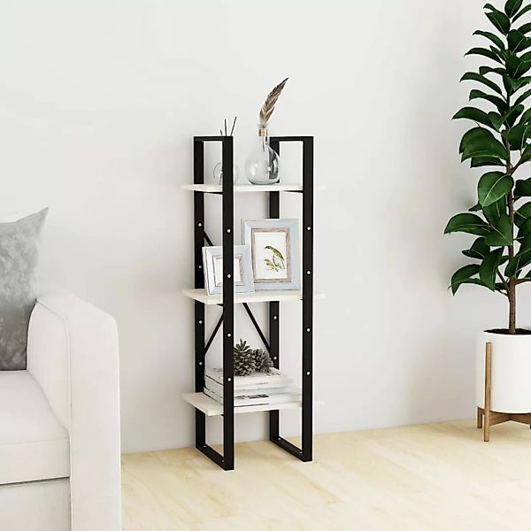 Bücherregal 3 Fecher Weiß 40x30x105 Cm Massivholz Kiefer günstig online kaufen