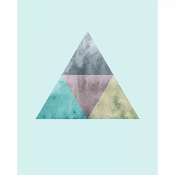 Komar Poster Triangles Top Blue günstig online kaufen