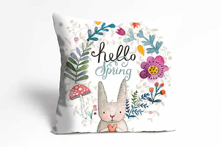 queence Dekokissen »Willow«, Kissenhülle,Hello Spring,Hase,Ostern,Frühlings günstig online kaufen