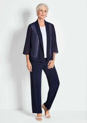 GOLDNER Jerseyblazer Blaue leichte Jacke mit günstig online kaufen