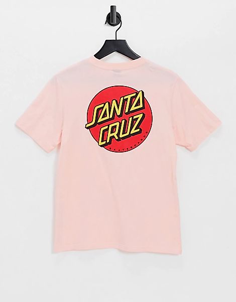 Santa Cruz – Klassisches T-Shirt mit Punkten in Rosa günstig online kaufen