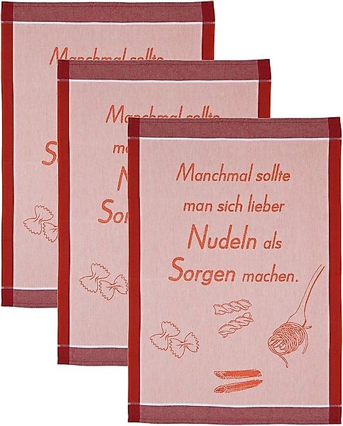 ROSS Geschirrtuch Manchmal sollte man dich lieber Nudeln als Sorgen machen, günstig online kaufen