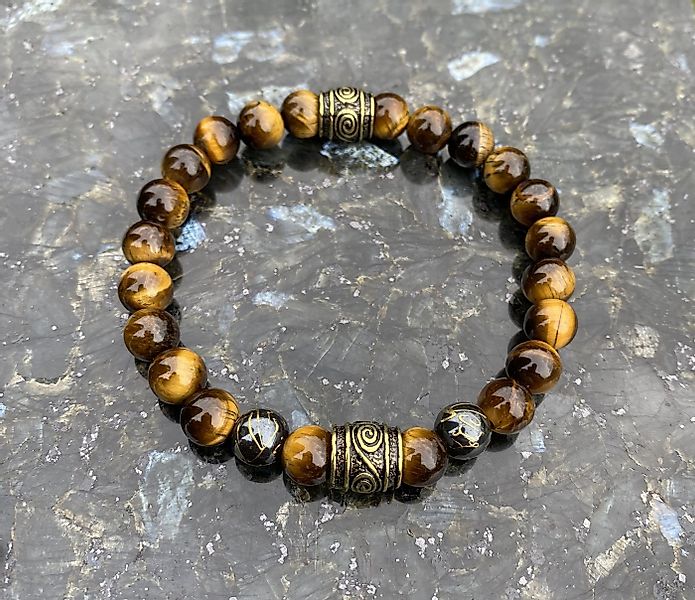 NAHLE Armband Naturstein Perlenarmband 8mm Tigerauge Partnerarmband (1-tlg. günstig online kaufen