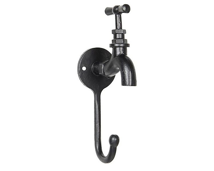 Macosa Home Dekohaken Wandhaken Wasserhahn Metall schwarz retro Haken Wandd günstig online kaufen