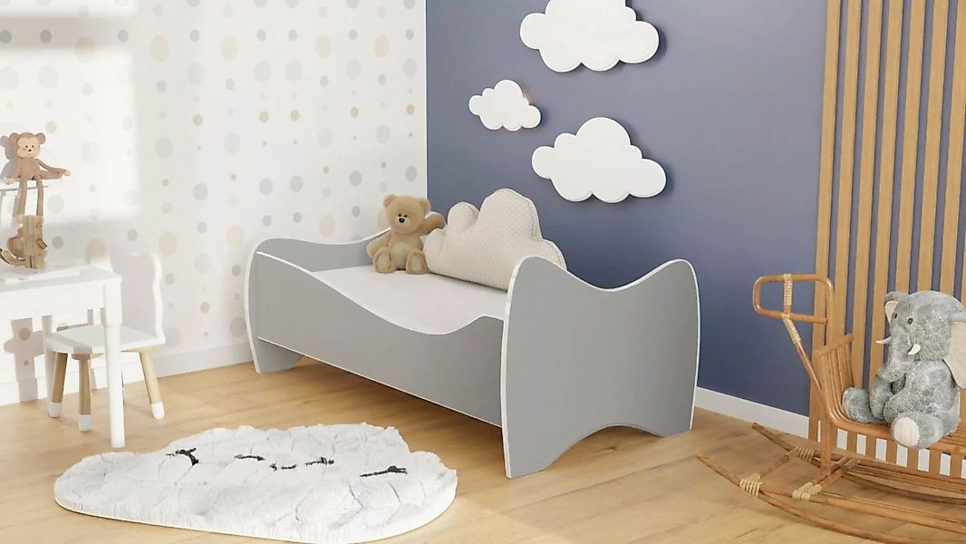 Stillerbursch Jugendbett 80x160 Kinderbett Grau mit Matratze ERIS (Set, 2-t günstig online kaufen