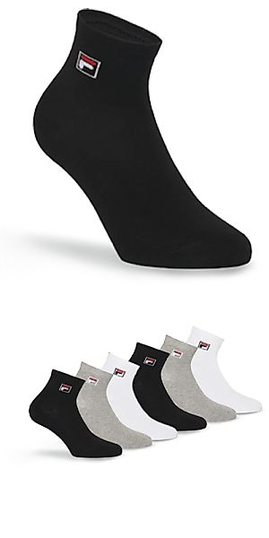 Fila Kurzsocken "UNISEX QUARTER PLAIN SOCKS", (6 Paar), mit Logo-Schriftzug günstig online kaufen