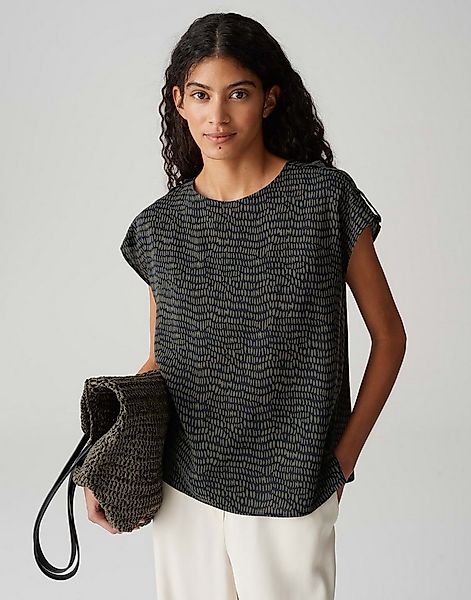 OPUS Kurzarmbluse FERENA SPLASH aus weich fließender Viskose günstig online kaufen