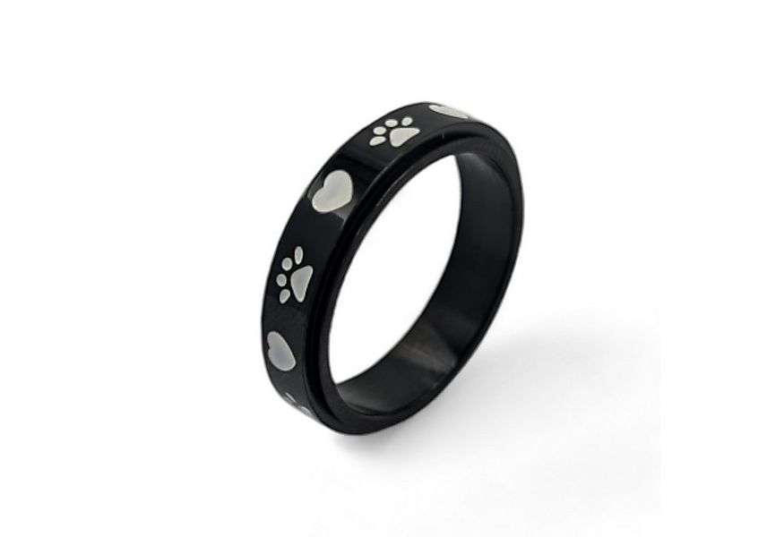 Eyecatcher Fingerring Anti Stress Fidget Ring Pfoten Herz Anxiety Ring günstig online kaufen